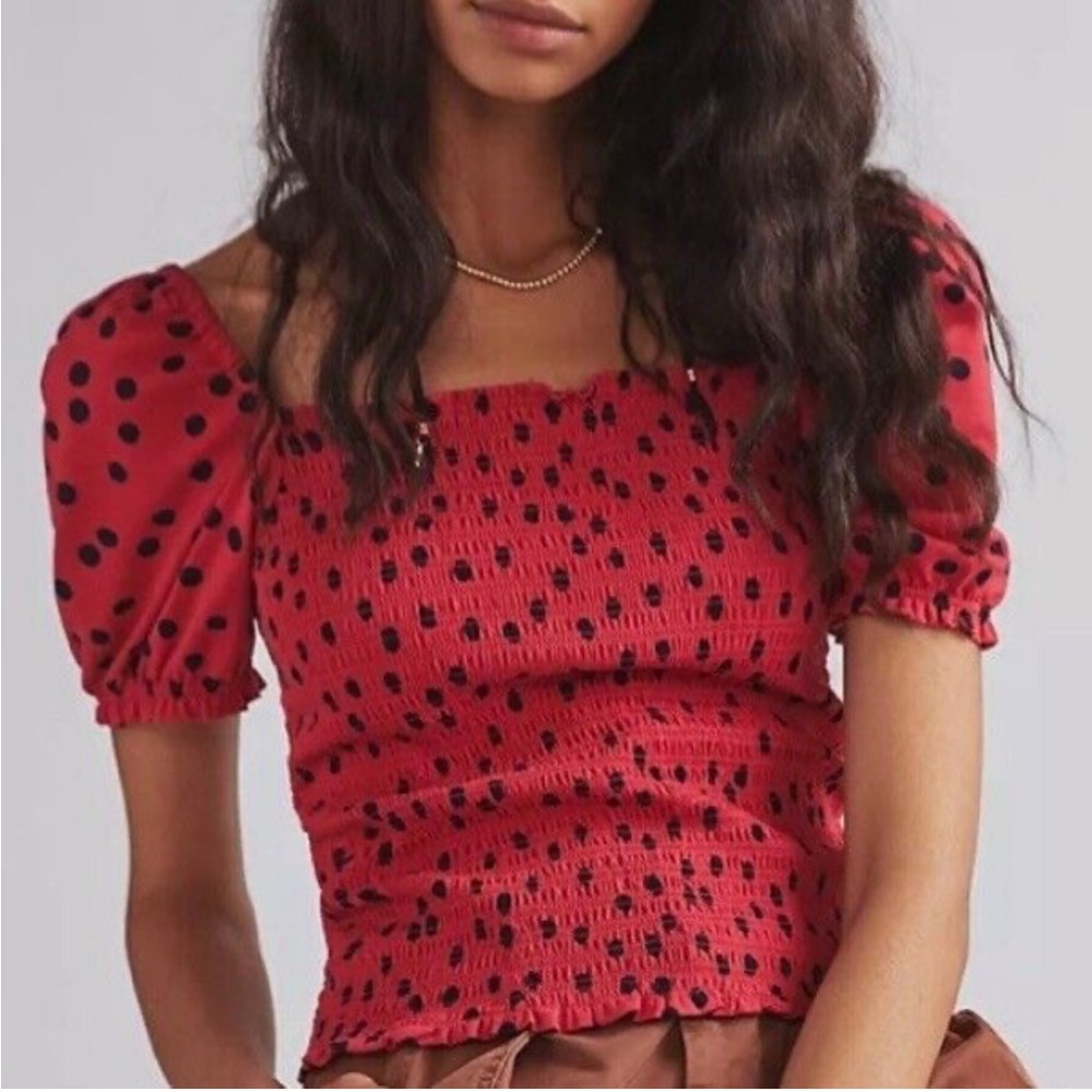 Anthropologie Black and Red top!